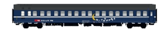 L.S. Models LS47254 - H0 - Schlafwagen T2S Mond und Sterne, SBB, Ep. V